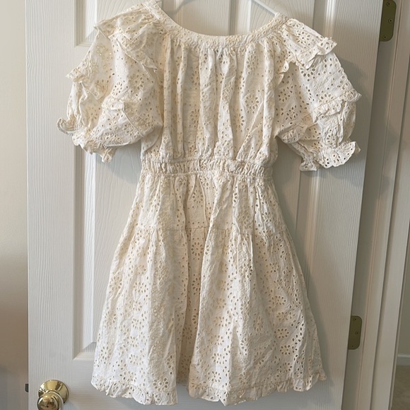 En Saison Eyelet Mini Dress in cream - Picture 6 of 6